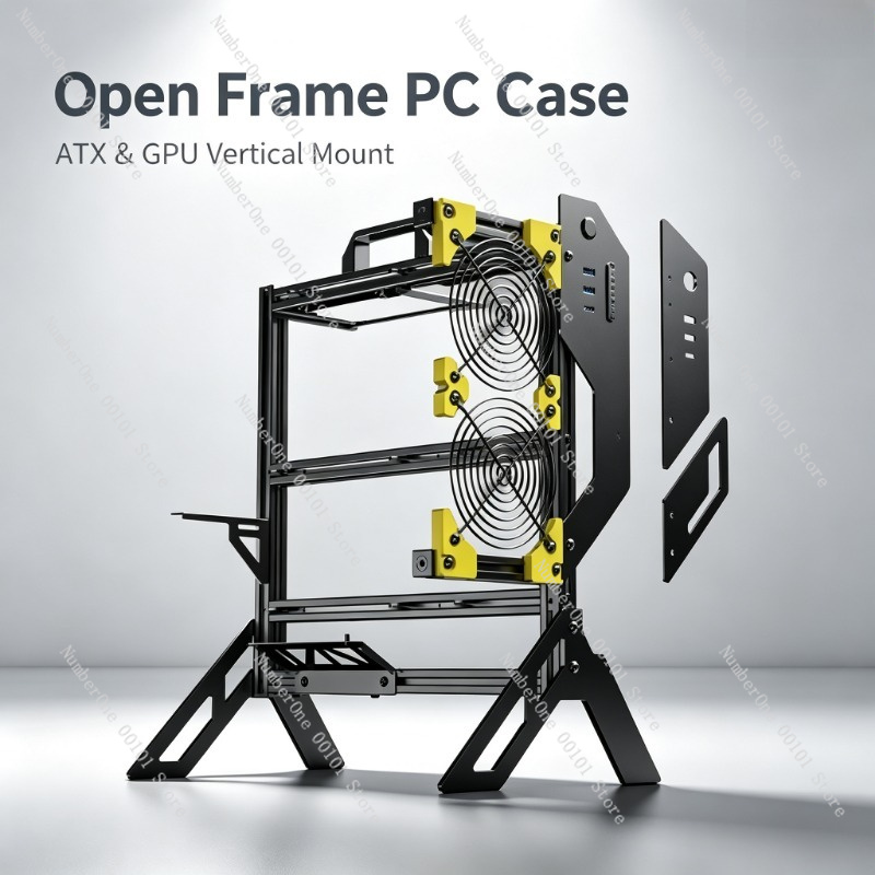 DIYオープンフレームアルミニウム製PCケース、水冷対応、A - Aluminum Open Frame Test Bench Water Cooling のレビューと価格